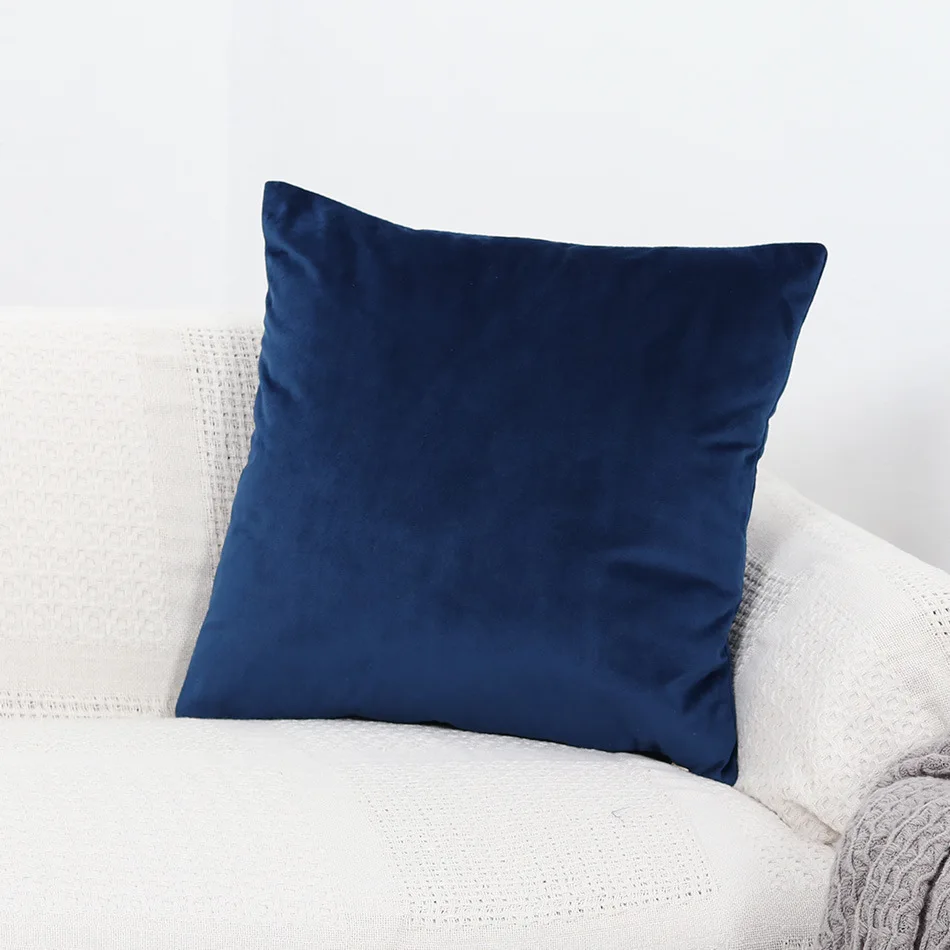 Наволочка бархатная наволочка для гостиной диванная подушка набор однотонная наволочка - Цвет: 4