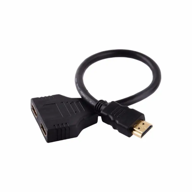 HDMI-compatible 1080P HDMI Male To Double Female Adapter Cable 1 In 2 Out HDMI-compatible Converter Connect Cable Cord For games