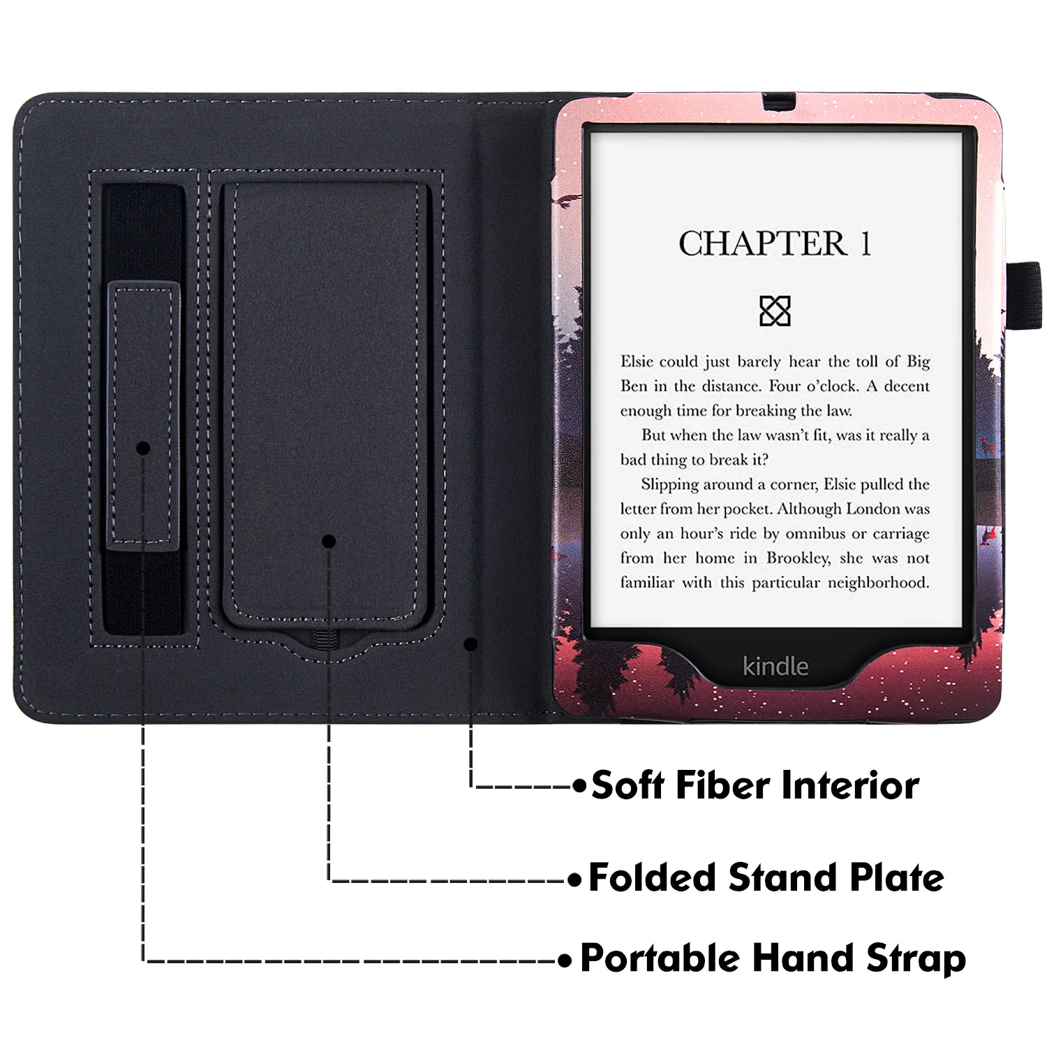 Stand Case para Kindle Paperwhite 11th Gen Paperwhite Signature Edition Capa de Couro pu com Alça de Mão 6.8 2023 - Imagem 3