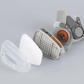 

17-In-1 Half Face Gas Painting Anti-Spray Protector Cover For 6200 Facepiece Filter Container Particulate Cotton Filter