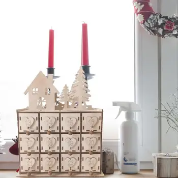 

Innovative Jewelry Makeup Storage Box Wooden Christmas Calendar Storage Originality Admission Ornament Jewelry Box 22X12X27.5cm