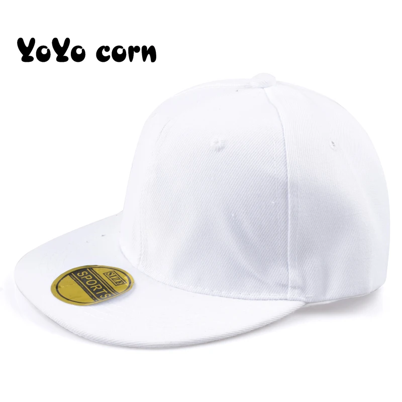 YoyocornFlat-шляпы с полями для мужчин и женщин легкая доска Кепка для уличных танцев бейсбольная плоская кепка весенняя и осенняя уличная шляпа для отдыха - Color: white