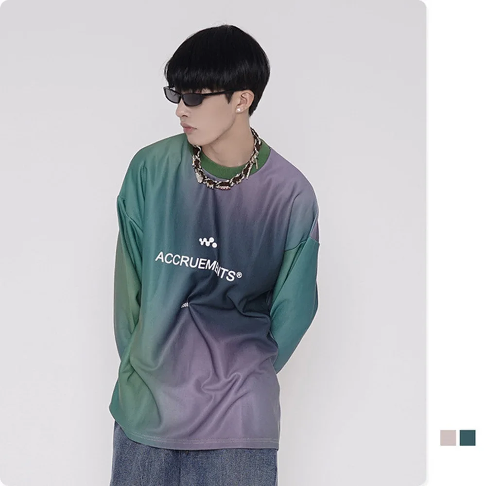 

Winter Tie-dye New Men Hoodies Streetwear 2021 FW Gradient Dye Print Oversized Men Hoodies Hip Hop Pullovers