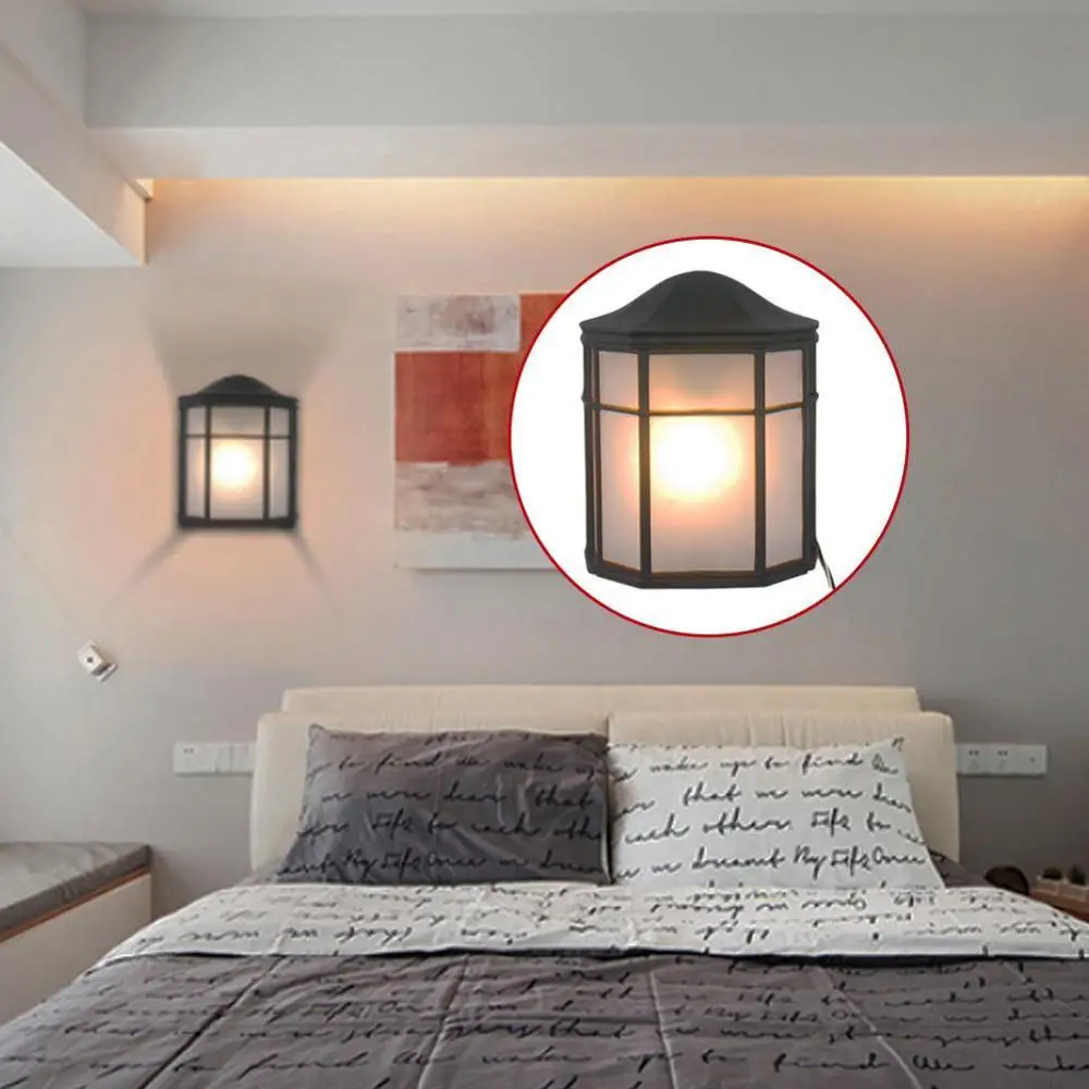 

European Modern Minimalist Wall Lamp Bedroom Bedside Lamp Indoor Corridor Aisle Half Lamp Led Five-Sided House Lamp