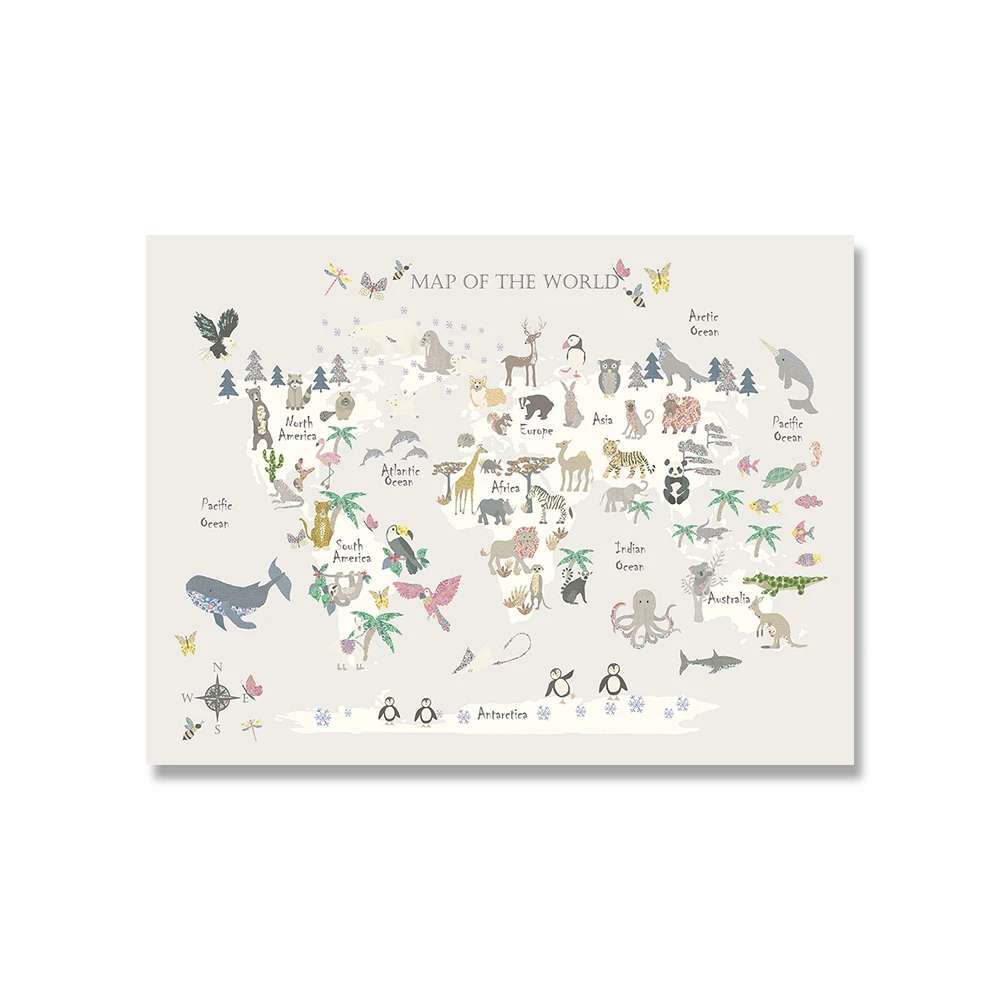 Animal-World-Map-Nursery-Wall-Art-Canvas-Painting-Scandinavian-Posters-and-Prints-Cute-Cartoon-Animals-Pictures (4)