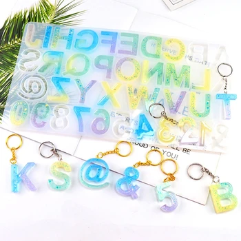 

English Letter Pendant Resin Mold Large 26pcs Letter Silicone Casting Mold Alphabet Resin Casting Mold Art Craft Tools