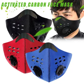 

Newest Anti-Dust Half Face Mask Mouth Mask with Filter Breathing Valves for Cycling Outdoor TY66