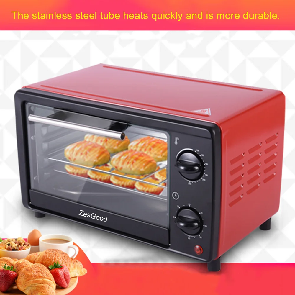ZesGood 12L Multi-Function Electric Oven Baking Gift 100℃-250℃ For Egg Tart Chicken Wings Baked Fish Bread | Дом и сад