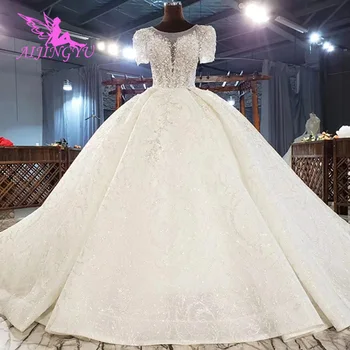 شراءفستان AIJINGYU فستان أم العروس الحقيقي الحبل الدانتيل أفكار الزفاف أجمل ثوب الأميرة فساتين الزفاف