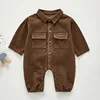 New Newborn Boys Girls Corduroy Jumpsuits Clothes Spring Autumn Baby Boys Girls Rompers Long Sleeve Children Rompers 0-3Yrs ► Photo 2/6