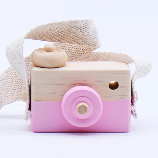 Wooden Camera Vintage Home Decoration Toy Baby Kids Hanging Camera Photography Prop Children Educational Toy Christmas Gifts 6