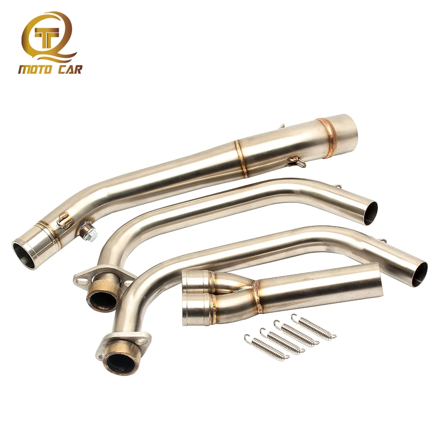

Motorcycle Exhaust Front Middle tube connect Escape Slip On Link Pipe Spring For Yamaha YZF R25 R3 MT03 MT MT 03 2015 2016