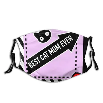 

protective mask with filter Best Cat Mom Ever Cat Mom Life Kitten anti dust PM2.5 reuse adult teen child girl