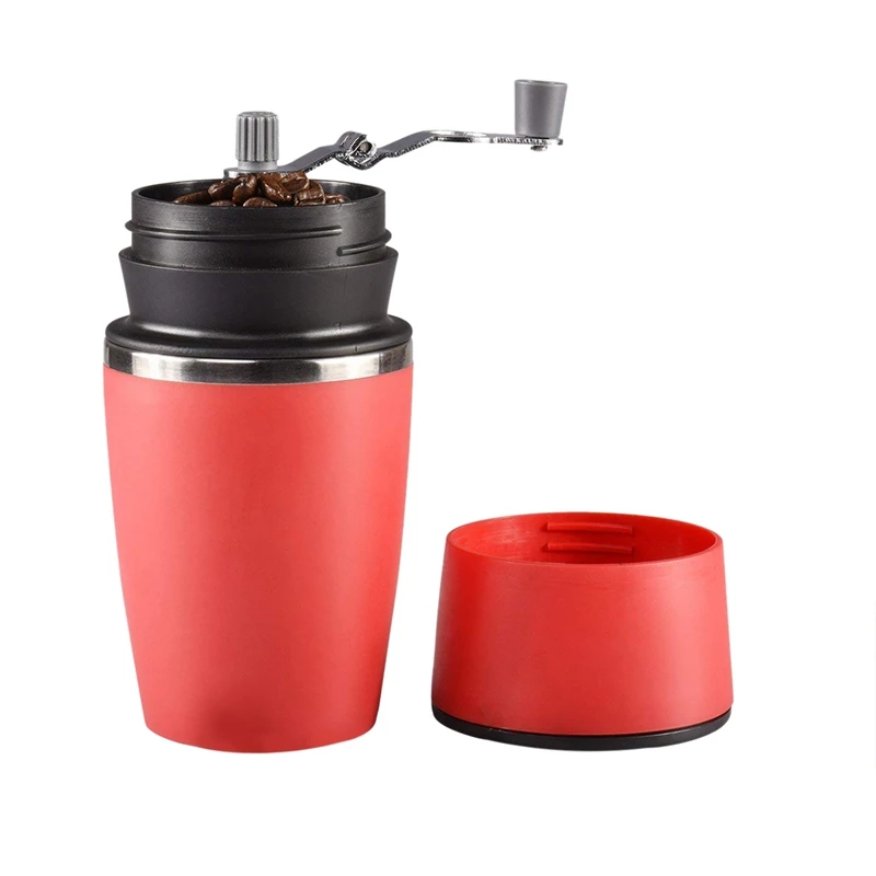 

Portable Manual Coffee Grinder, Adjustable Single Cup Coffee Maker Ceramic Burr Coffee Grinder Mug with Built-in Grind and Brew