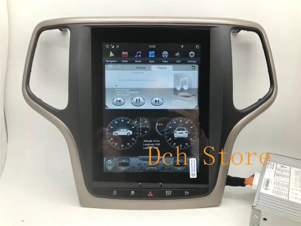 Автомобильный DVD плеер Tesla Style 10 4 дюйма вертикальный экран Android 9 0 GPS для Jeep Grand Cherokee