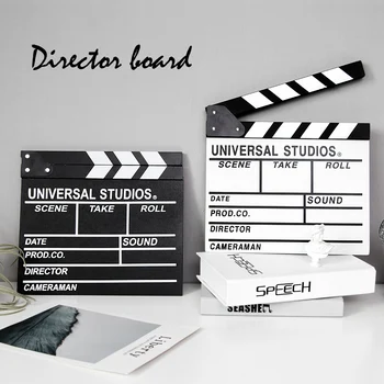 

[HHT] Old Time Memory Nordic MDF Clapper Board Nostalgic Decorations Director Movie Clapper Bar Counter Props Furnishings