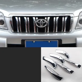 

ABS chrome grille parts cover trim/car insert screening front grille for Toyota Land Cruiser Prado 2010 2011 2013 2013