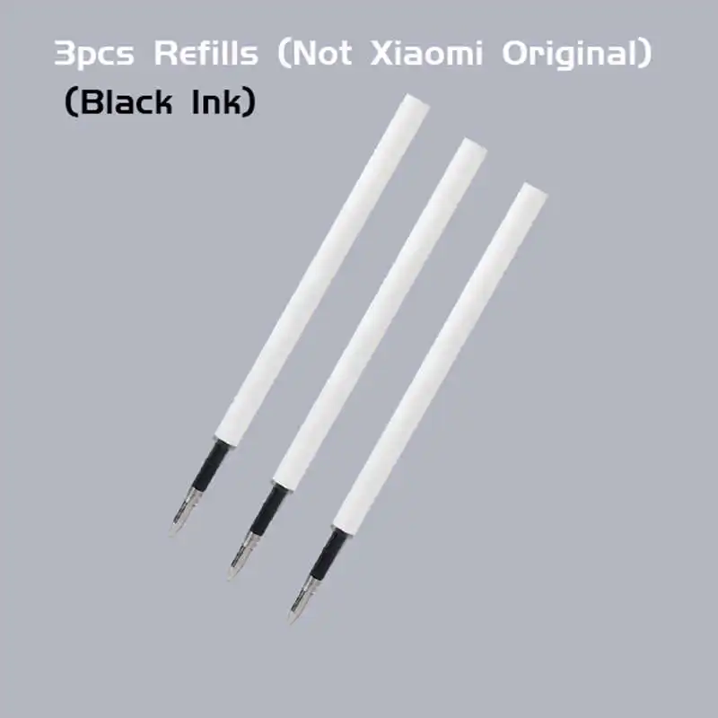 3 Refills Black ink Xiaomi Mijia Подпись гелевая ручка 0,5 мм студенческий экзамен ручка Швейцарский пополнения чернил 143 мм Роллинг Ручка-роллер шариковая ручка черный пополнения чернил - Цвет: 3 Refills Black ink