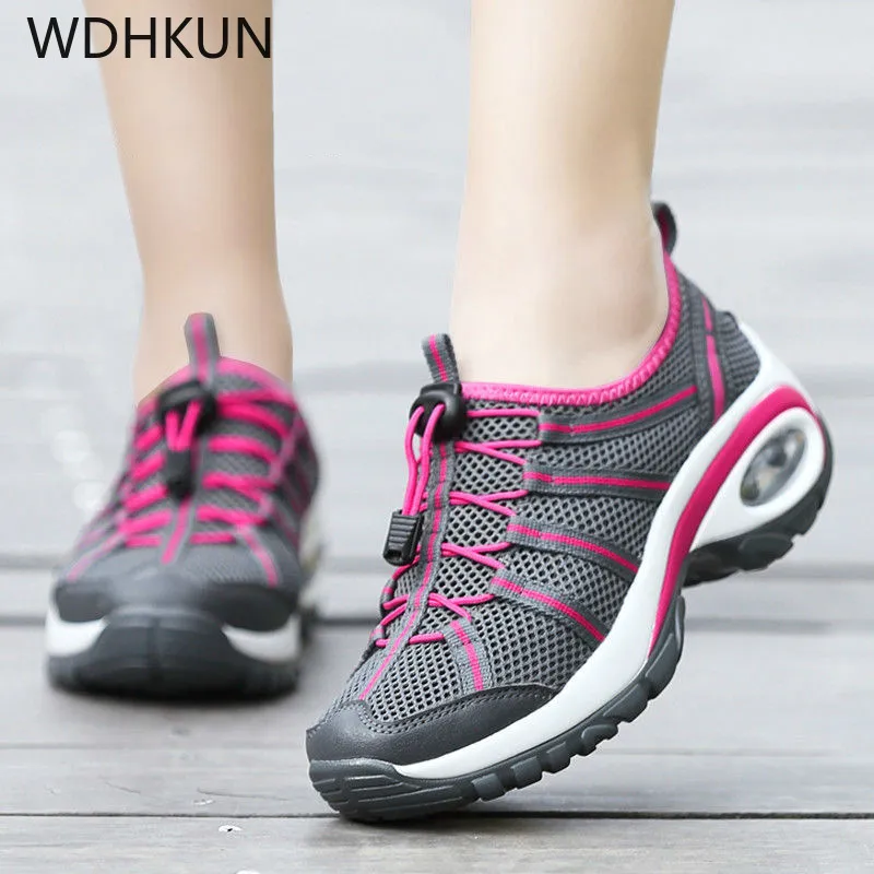 

shoes woman outdoor sneakers women casual wedges shoes for women Air damping Breathable mesh zapatos mujer tenis feminino