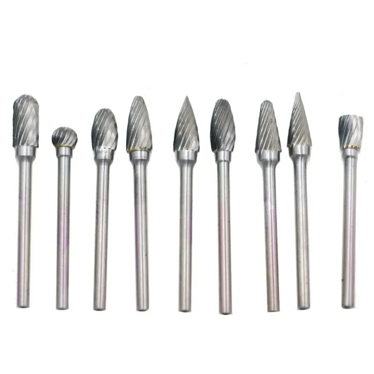 10pcs/set Tungsten Carbide Rotary Burrs Set Dremel Accessories for Rotary Tools Milling Cutter Engraving Bits LT401