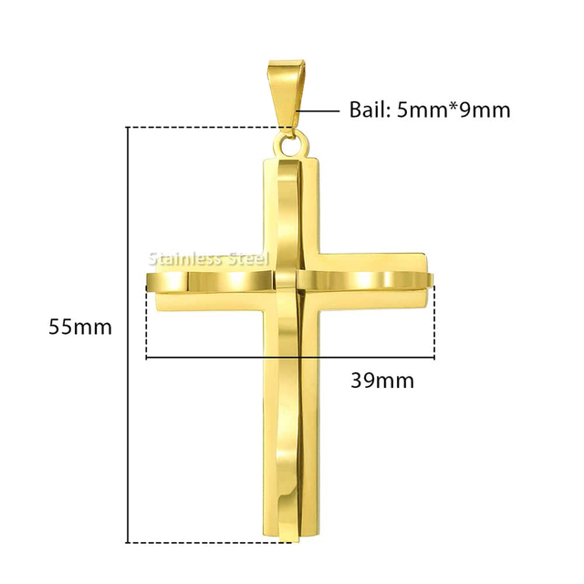 New Gold Color Pendant Necklace for Women Men  Jesus Cross Queen Elizabeth Portrait Charm Fashion Jewelry Accessories GPM01