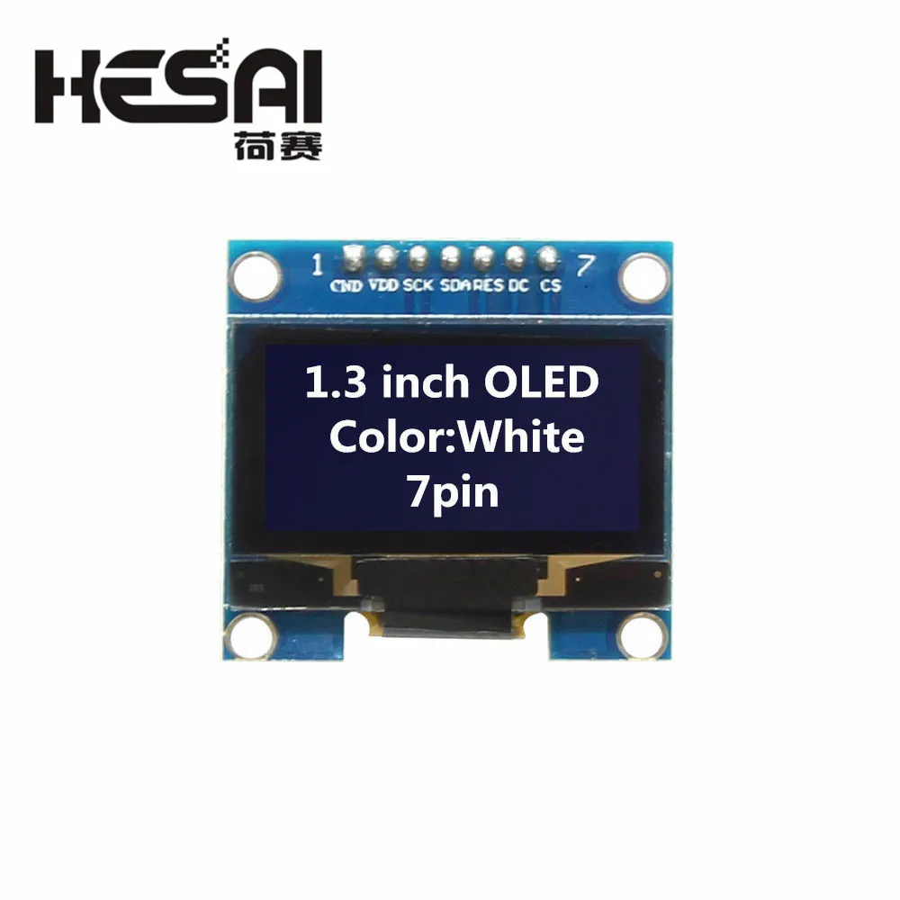 1.3 Inch OLED Module White Color 128X64 OLED LCD LED Display Module 1.3 IIC I2C SPI Communicate for arduino Diy Kit