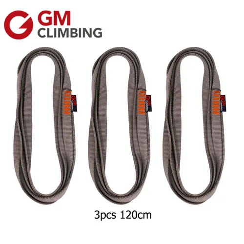 120cm-3pcs 3 шт. скалолазание 22kN нейлоновый подшипник ремень усиленный веревочный ремень CE/UIAA 30 см/60 см/120 см Arborist Rappelling - Цвет: 120cm-3pcs