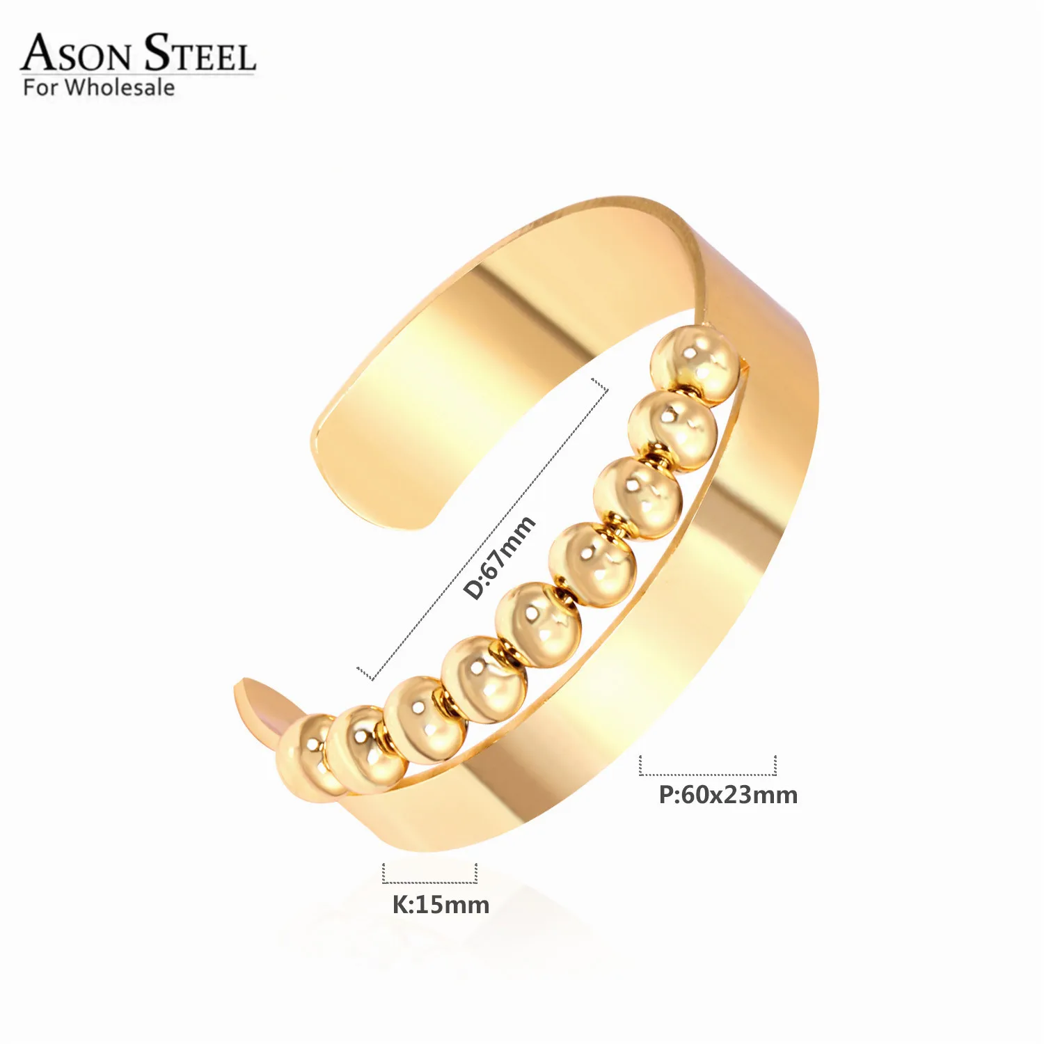 Стильные женские браслеты ASONSTEEL золотые из нержавеющей стали 316L кубинские с
