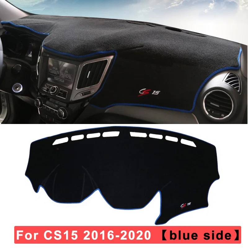 Для Changan CS15 крышка приборной панели автомобиля тире коврик солнцезащитный тент КОВРИК КОВРЫ анти-УФ аксессуары - Название цвета: Blue Side