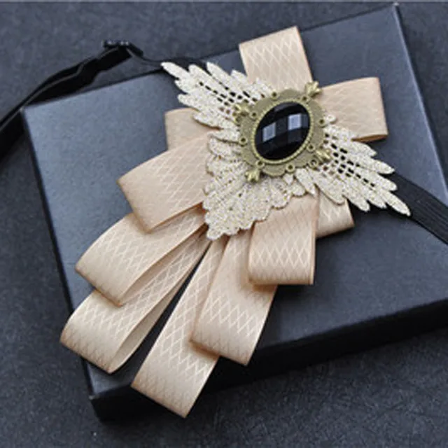 British New Fashion Men's Wedding Performance Groom Wedding-Party Flower Collar Bow Tie Pocket Towel Square Set Men Accessories Gold