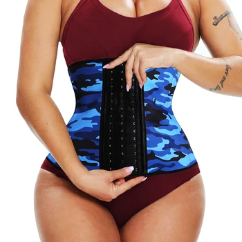 

Twinso Camouflage Corset Rubber Latex Waist Trainer 9 Steel Bone Body Shaper Slim Body Shaper Waist Cincher Fajas Shapewear Belt