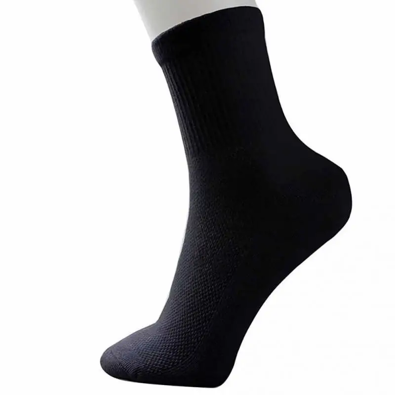 2 пары, все сезоны, мужские удобные носки из хлопка, спортивные носки, средняя труба, одноцветные, Осень-зима, сетчатые носки