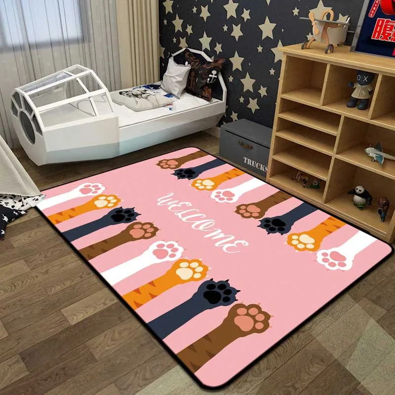 

Colorful Meow Claw Rug Door Entrance Coaster Bathroom Bedroom Kitchen Doorway Mat Bay Window Casual Household Coaster