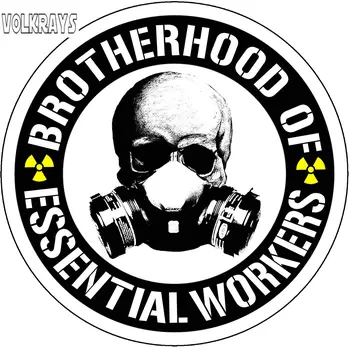 

Volkrays Creative Warning Car Sticker Essential Worker Hardhat Window Bumper Sticker Decoration Accessories Vinyl,12cm*12cm