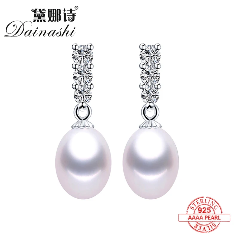 Серьги Dainashi с натуральным пресноводным жемчугом Изящные Ювелирные изделия для