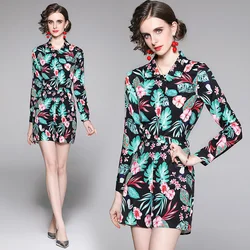 Conjunto de 2 piezas por encima de la rodilla para mujer, ropa de calle de moda elegante de estilo informal, pantalones cortos por encima de la rodilla, 2021