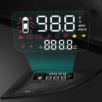 

HUD Auto Car Head Up Display Windshield Screen Projector Security Alarm Overspeed RPM Voltage Warning For Cadillac XT6 2019 2020