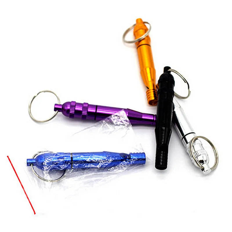 Alloy Aluminum Survival Whistle Outdoor Hiking Camping Keychain Waterproof