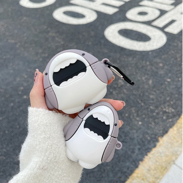 3D Cartoon AirPod Cookie Shark Cute Cow Case For AirPods 1/2/3/Pro