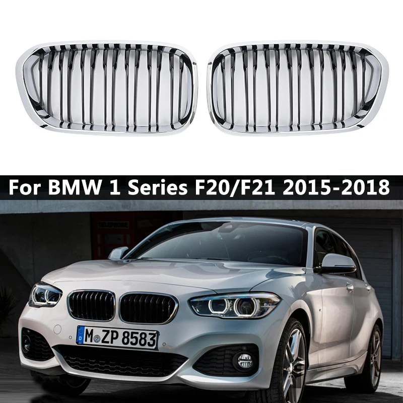 Для BMW F20 F21 1 серия пара глянцевый матовый черный Широкий передний почек гриль решетки автомобиля Stying Гонки Грили