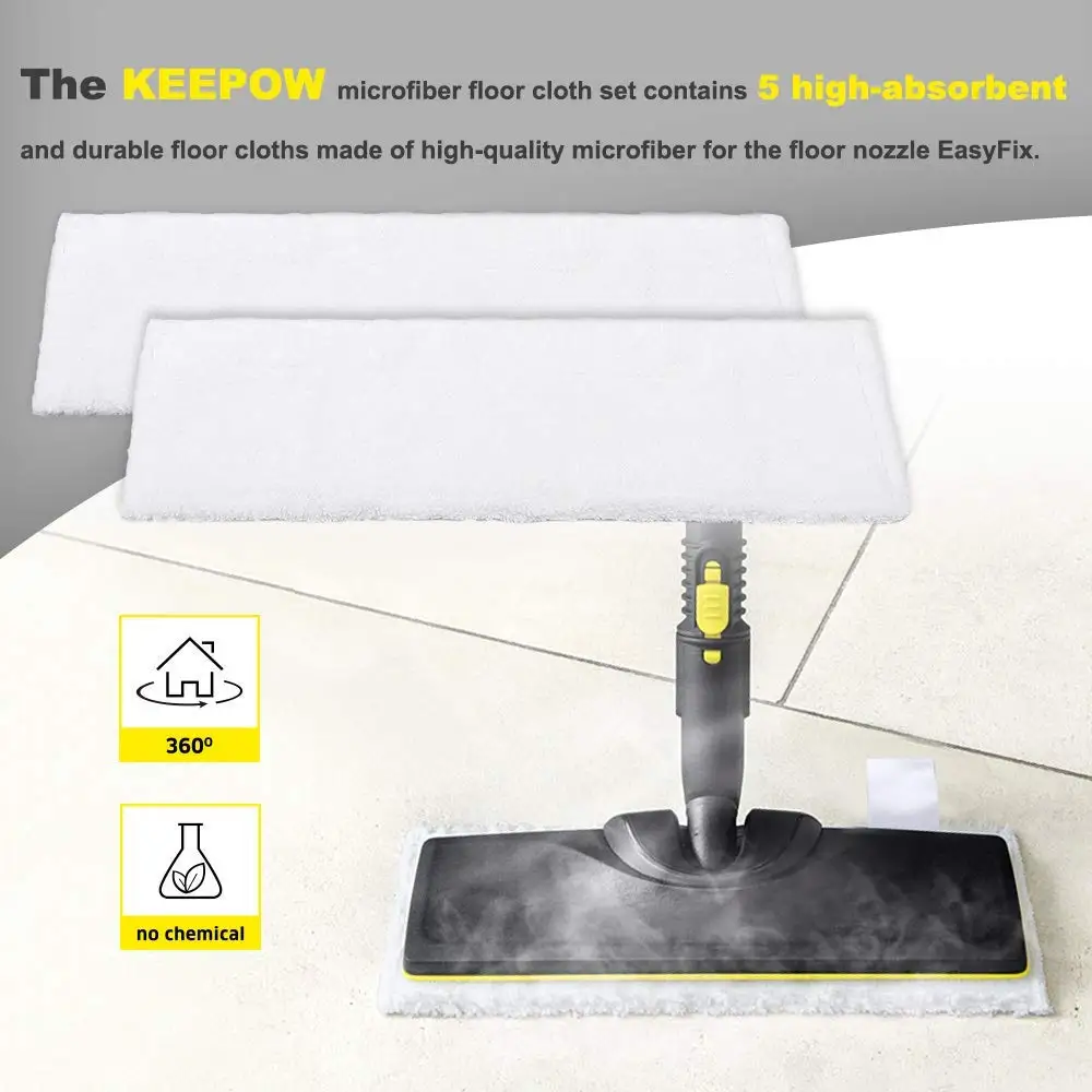 Microfibre mop Cloth Compatible with Karcher Steam Cleaner EasyFix SC 2, SC 3, SC 4, SC 5 Floor mop pads