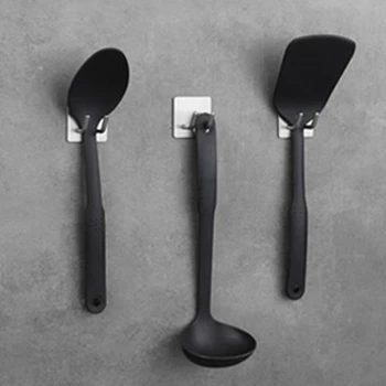 

LUDA Adhesive Hooks, Stainless Steel Razor Holder Heavy Duty Wall Hooks Waterproof Hangers for Kitchen Bedroom Bathroom,Stick on