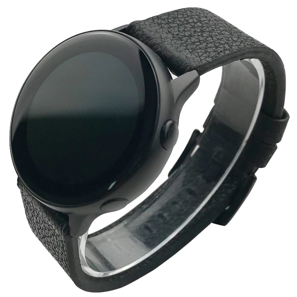 

Leather Watchband For Samsung Gear S2/S3 Frontier Galaxy Watch Active/Active 2 Cross Grain Watch Strap For Huawei GT/GT 2 Band