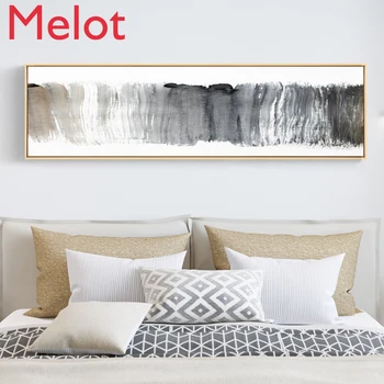 

New Chinese Zen Bedroom Bedside Decorative Painting Room Hanging Painting Black and White Abstract Mural Wall Painting