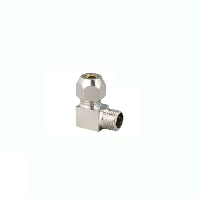 12mm to 1/8'' BSPT Male thread Ferrule Compression Fitting KTPL12-01 Pneumatic Quick Nickel Plated Brass Elbow Connector |