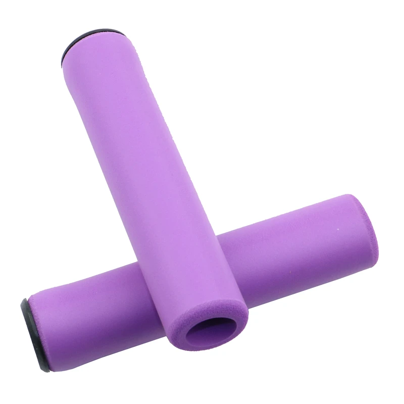 purple Грипсы XOSS силиконовые зажимы для велосипеда MTB Bicicleta чехол на руль - Цвет: purple
