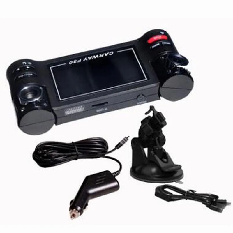 F30 DVR 2," TFT lcd HD 1080P вращающаяся двойная линза Автомобильная камера для вождения автомобиля Цифровая видеокамера ночного видения