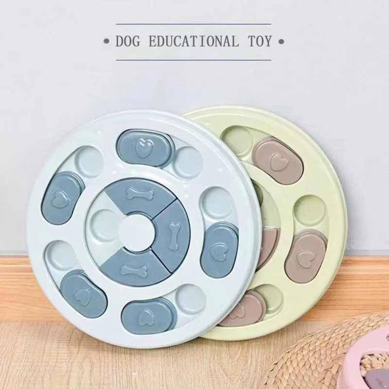 Educational Round Dog Toys Flower Design Anti Choke Dog Bowl Puppy Dog Food Dispenser Pet Dog Training Toys Pet Supplie