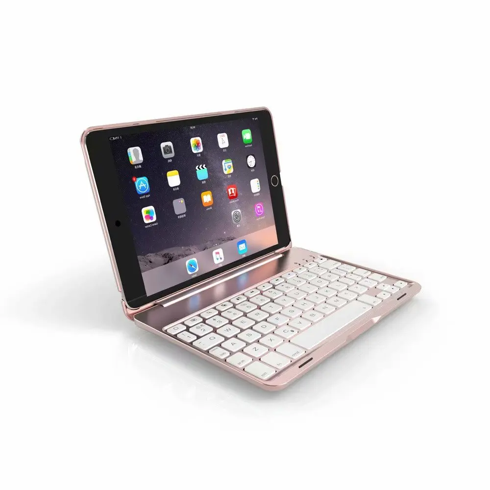 Алюминиевый сплав Bluetooth беспроводная клавиатура чехол для планшета IPad Mini 4 7 9