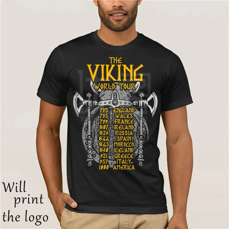 Impressionante Maschio Vikings World Tour Battaglie del Passato Divertente Scherzo футболка футболки Confortevole|Футболки| |